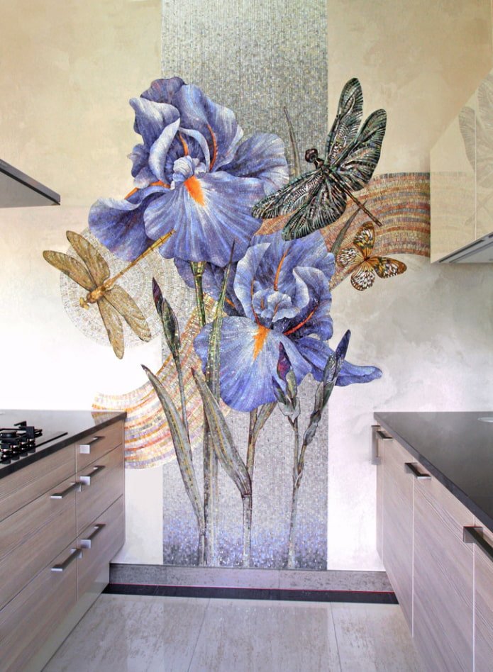 imagens de plantas em mosaico no interior