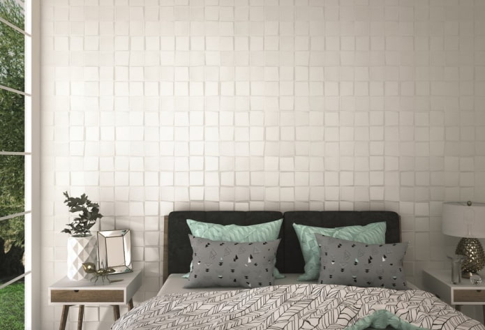 grandes mosaicos no quarto