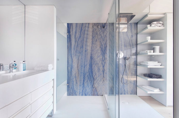 mármore azul no interior