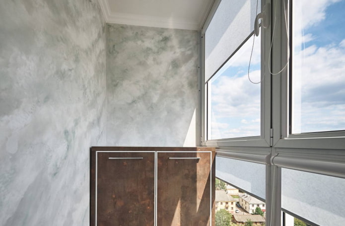 decoração de parede de mármore para varanda