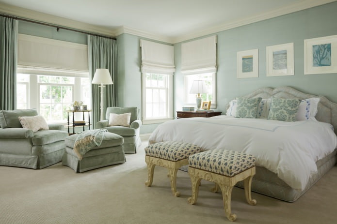 quarto em tons de menta pastel