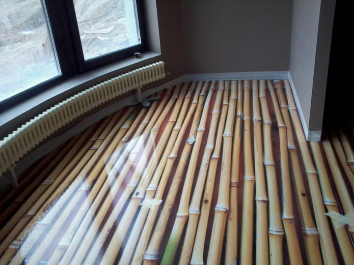 piso autonivelante de bambu