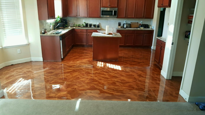 piso de resina epóxi