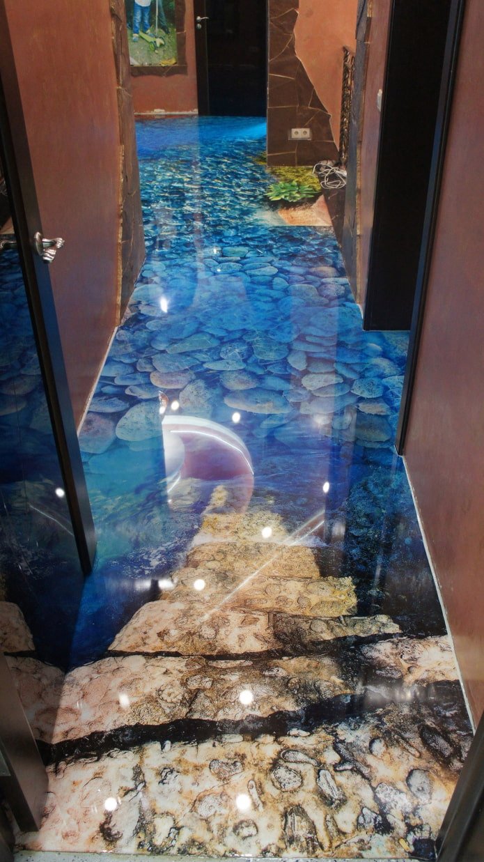 piso do corredor