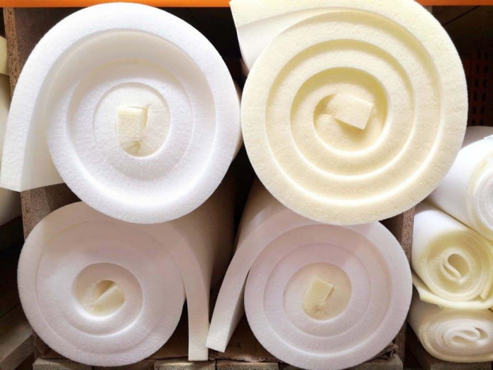 borracha de espuma em rolos