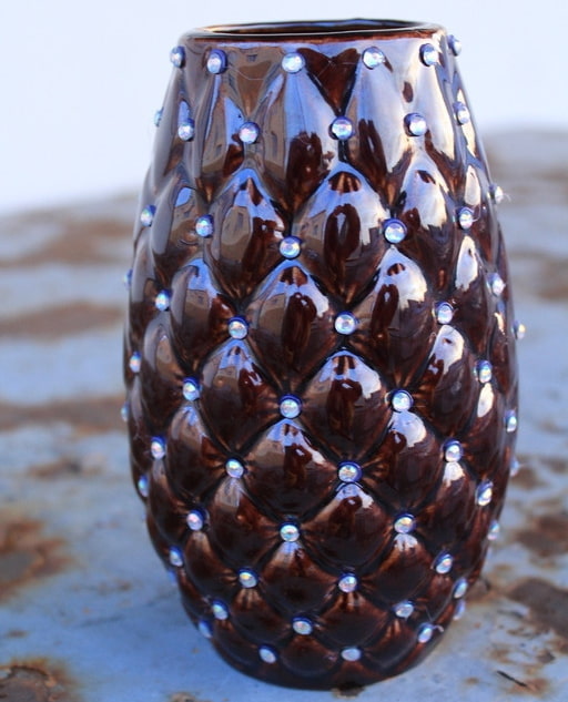 vaso com strass