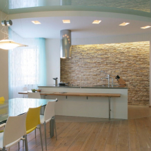 Variantes de design de tetos tensos na cozinha-5