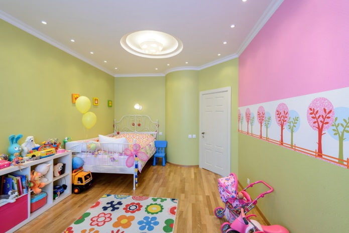 teto tenso no quarto do bebê (iluminação)