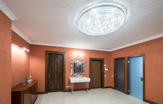 estrutura de teto tensionado com lustre