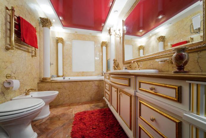 Gesso decorativo veneziano no banheiro