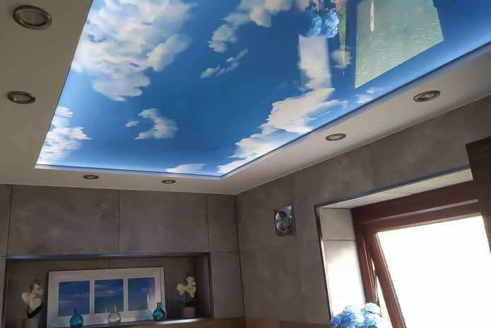teto com a imagem do céu