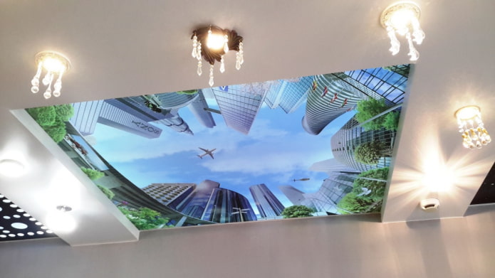 teto com panorama da cidade
