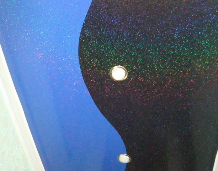 teto tenso com glitter