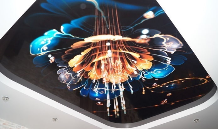 tecido esticado com impressão fotográfica abstrata