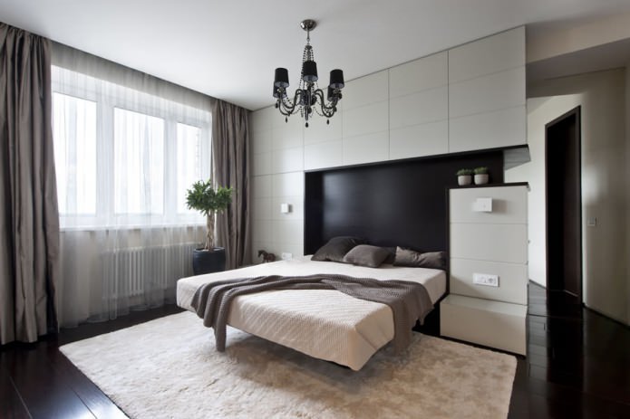 lustre no quarto com tetos tensos