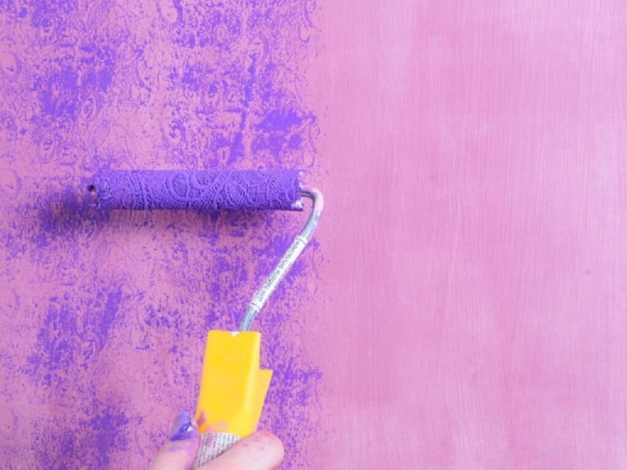 pintura texturizada com rolo
