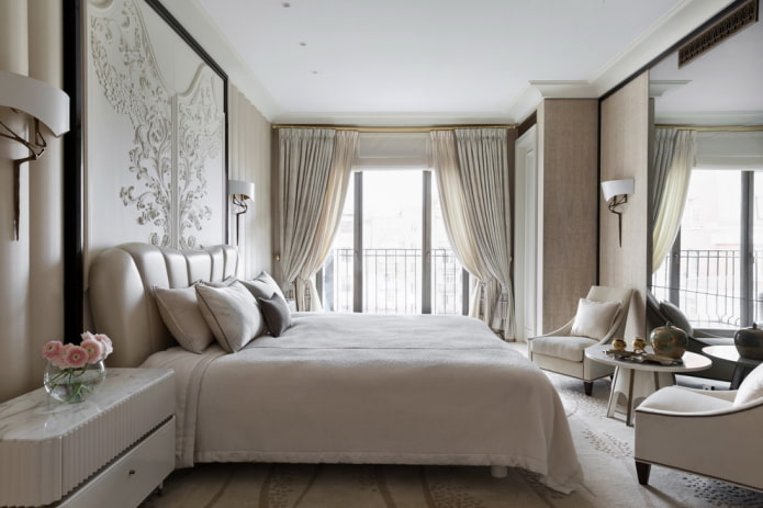 interior do quarto em estilo neoclássico