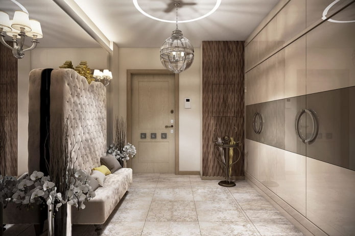 interior do corredor em estilo neoclássico