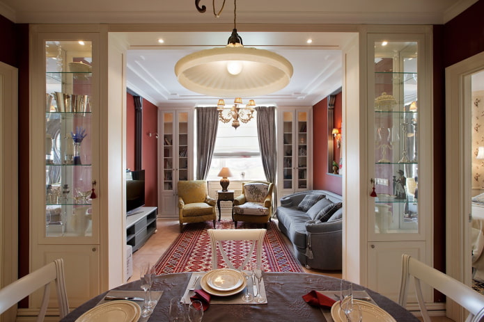 móveis no interior em estilo neoclássico