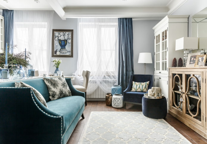 decoração de interiores em estilo neoclássico