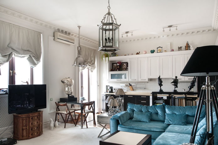 decoração de interiores em estilo neoclássico
