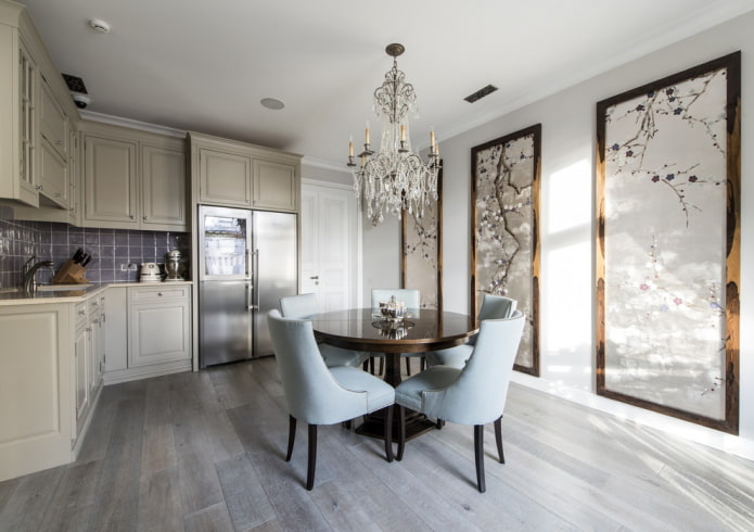 móveis no interior em estilo neoclássico
