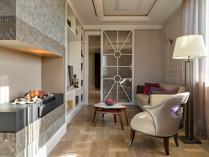 design de portas no interior em estilo neoclassicismo