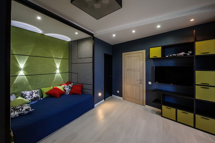 parede com nicho retangular no interior