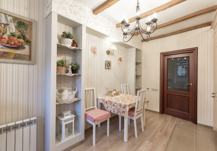 parede com nicho no interior em estilo provençal