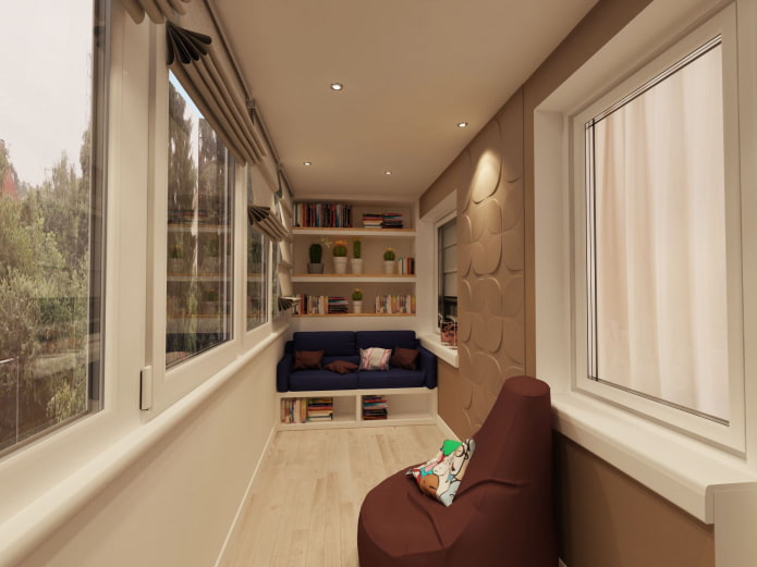 parede com nichos no interior da loggia