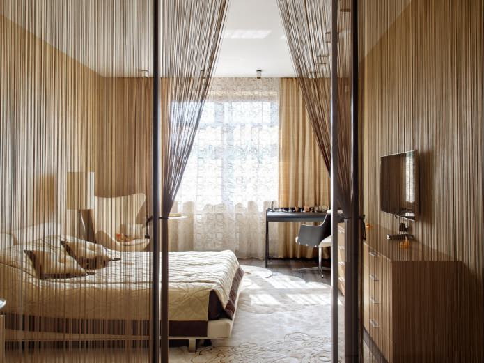 cortinas de fios para zoneamento