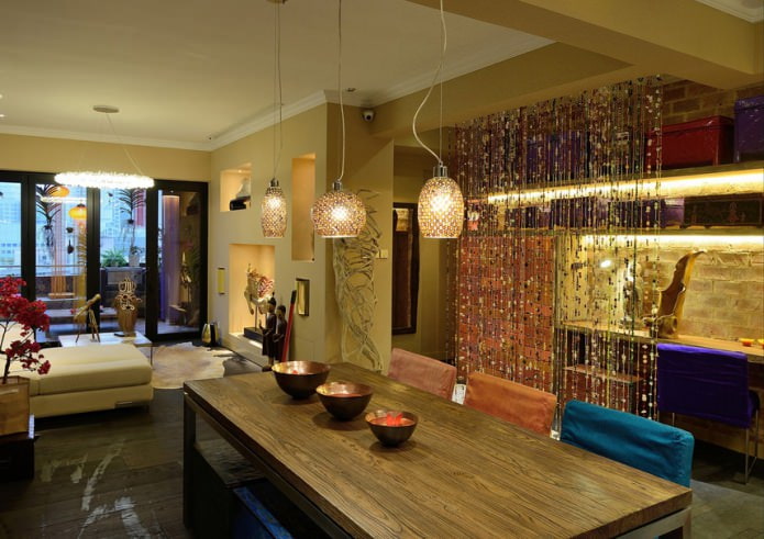 zoneamento com cortinas de linha