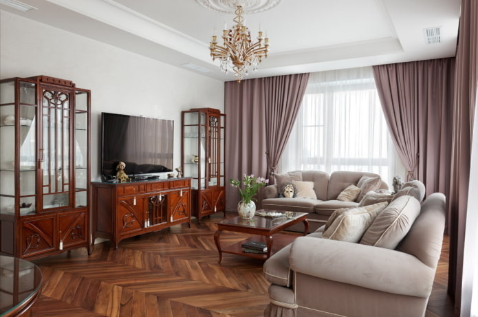 cortinas noturnas em estilo clássico
