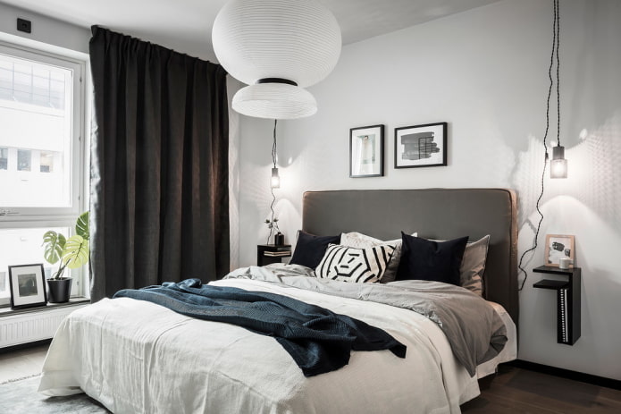 cortinas pretas para a noite no quarto