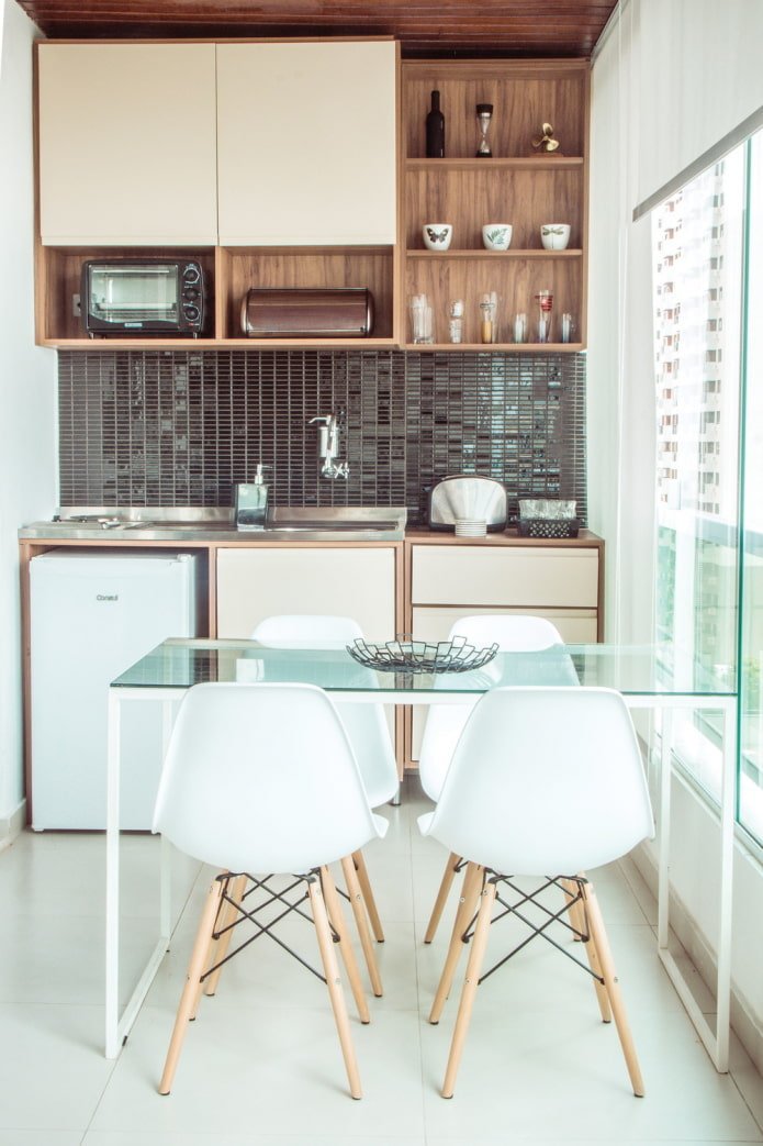 mesa de cozinha de vidro