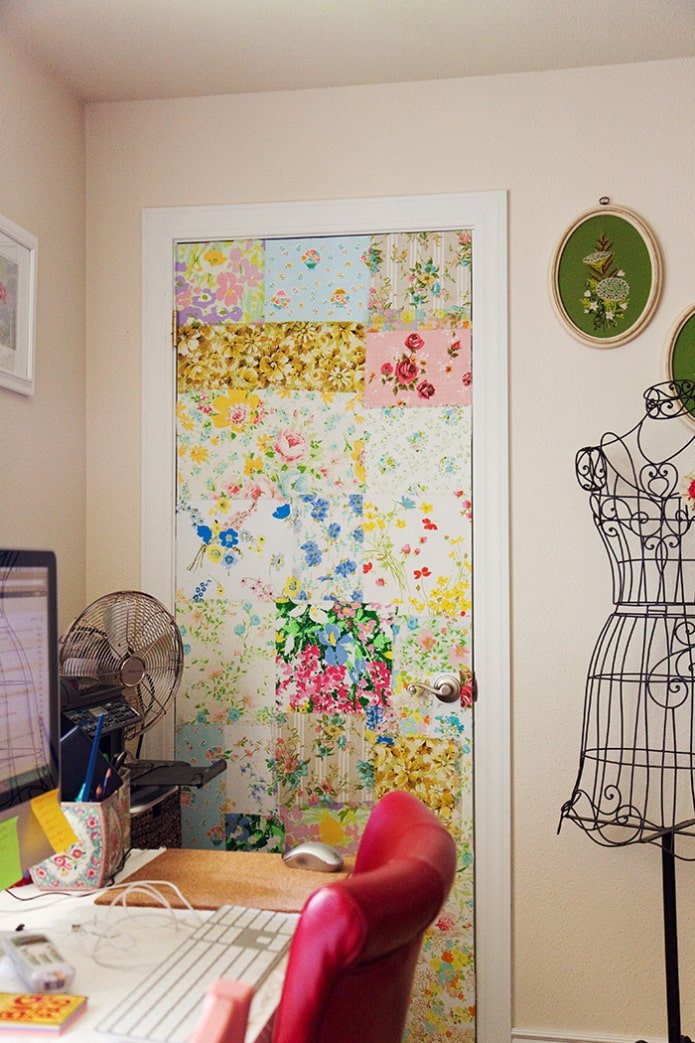 Porta estilo patchwork