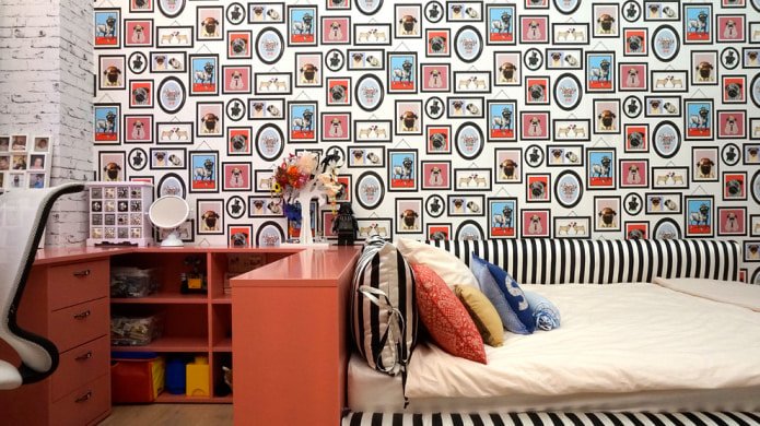 Papel de parede para quarto infantil pequeno