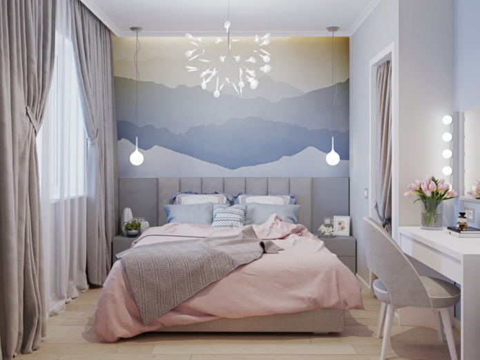 quarto pequeno em estilo escandinavo