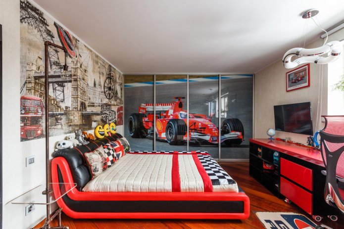 quarto no estilo Fórmula 1