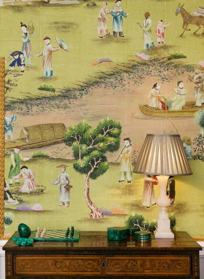 papel de parede em estilo chinês