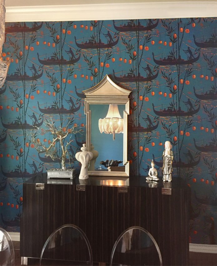 papel de parede em estilo chinês