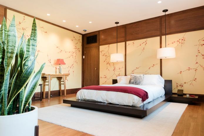 Papel de parede estilo japonês com sakura