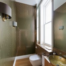Papel de parede para o banheiro: prós e contras, tipos, design, 70 fotos do interior-6