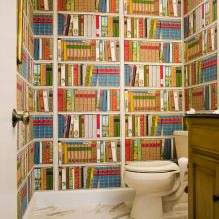 Papel de parede para o banheiro: prós e contras, tipos, design, 70 fotos do interior-8