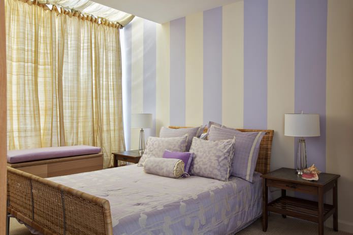quarto bege e lilás