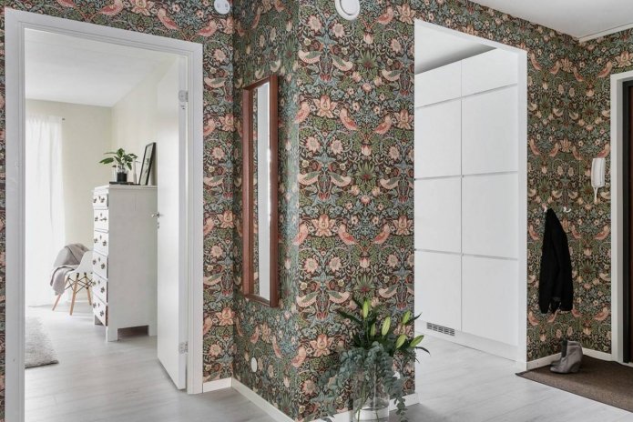 papel de parede floral moderno