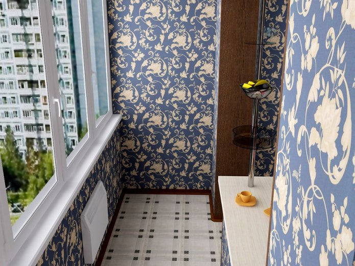 estampa floral em papel de parede