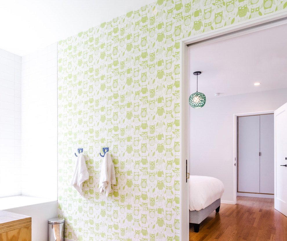 papel de parede com corujas verdes