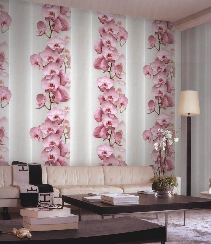 papel de parede com orquídeas no interior