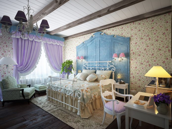 Papel de parede floral estilo provençal